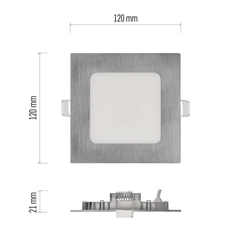Lampada LED da incasso per controsoffitto NEXXO LED/7W/230V 3000/3500/4000K argento 12x12 cm