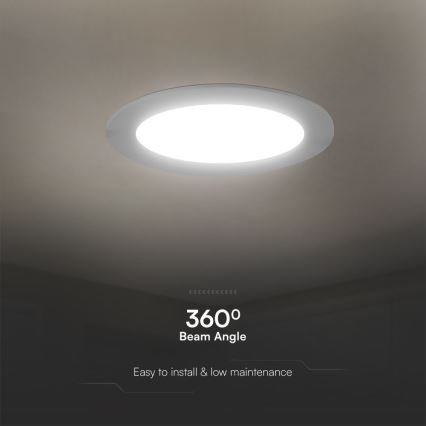 Lampada LED da incasso SAMSUNG CHIP LED/18W/230V 3000K diametro 22 cm bianco