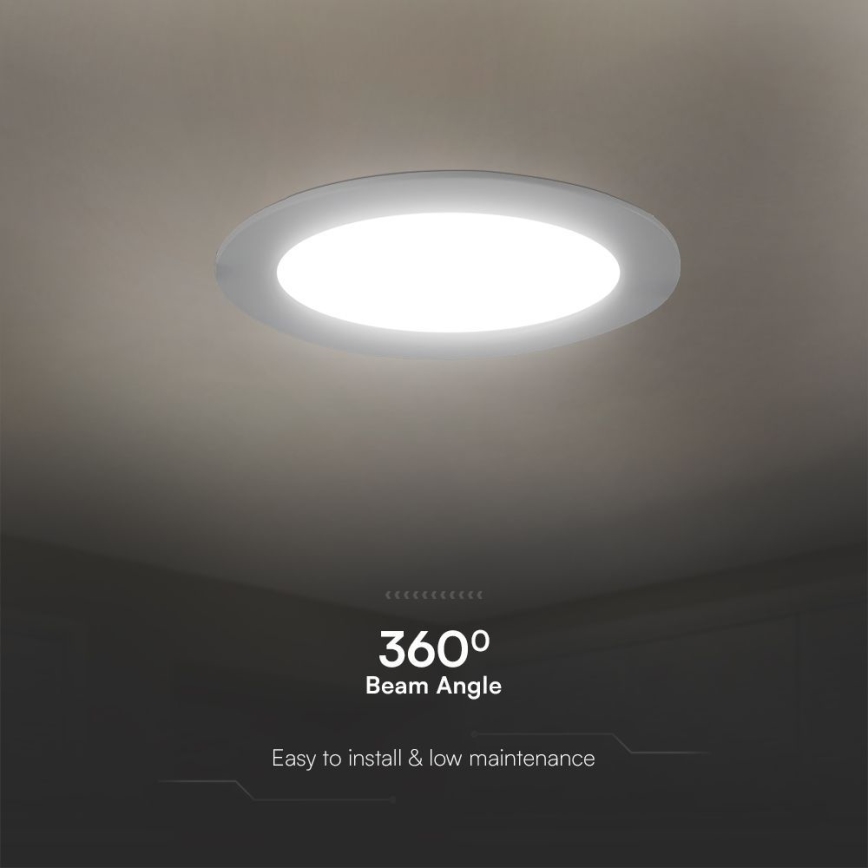 Lampada LED da incasso SAMSUNG CHIP LED/18W/230V 3000K diametro 22 cm bianco