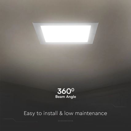 Lampada LED da incasso SAMSUNG CHIP LED/18W/230V 6500K 22x22 cm bianco