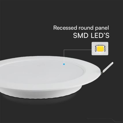 Lampada LED da incasso SAMSUNG CHIP LED/18W/230V 6500K diametro 22 cm bianco
