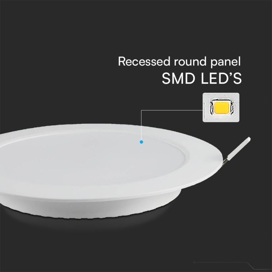 Lampada LED da incasso SAMSUNG CHIP LED/18W/230V 6500K diametro 22 cm bianco