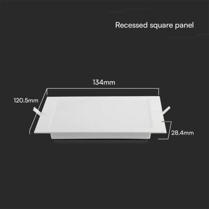 Lampada LED da incasso SAMSUNG CHIP LED/6W/230V 3000K 12x12 cm bianco