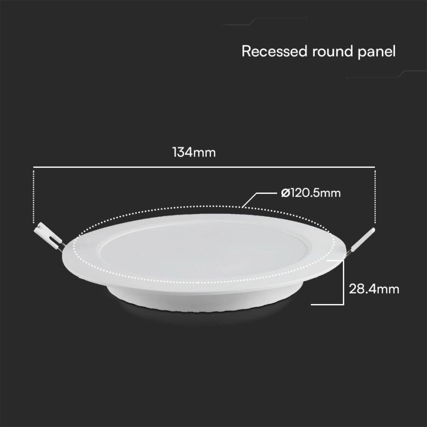 Lampada LED da incasso SAMSUNG CHIP LED/6W/230V 4000K diametro 12 cm bianco