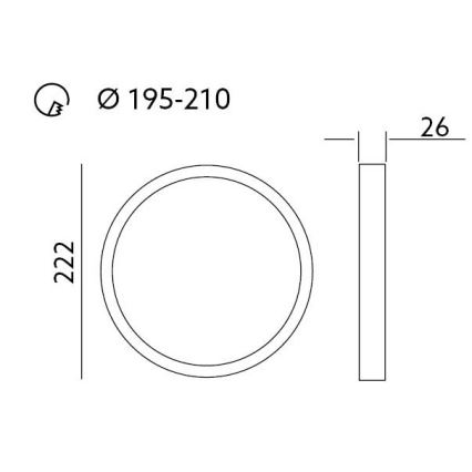 Lampada LED da incasso SIGARO PT LED/18W/230V 4000K IP40