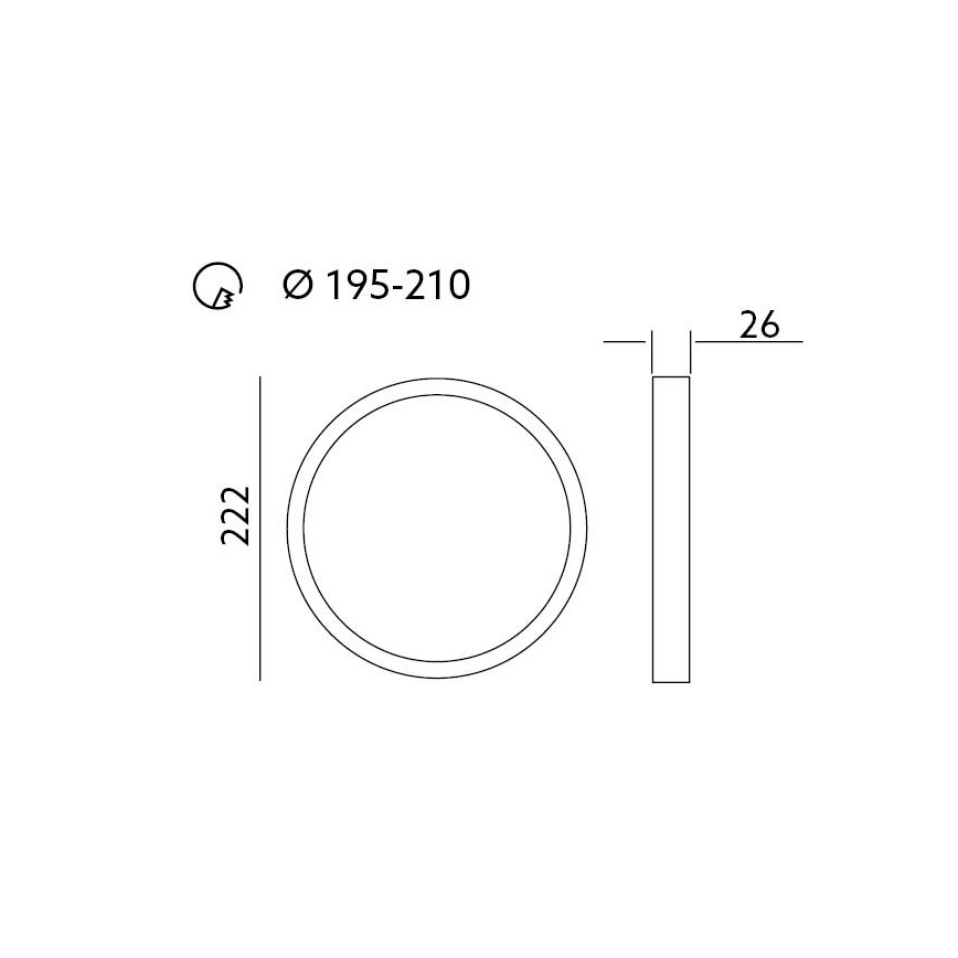 Lampada LED da incasso SIGARO PT LED/18W/230V 4000K IP40
