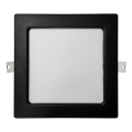Lampada LED da incasso SQUARE LED/12W/230V 4000K 17x17 cm nero