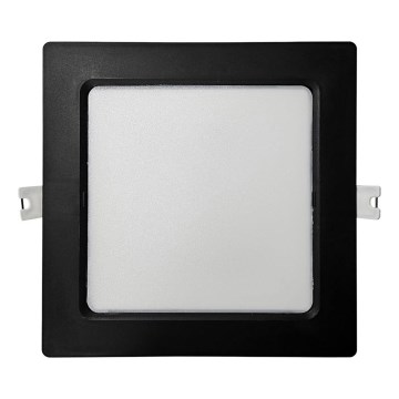 Lampada LED da incasso SQUARE LED/12W/230V 4000K 17x17 cm nero