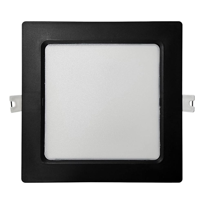 Lampada LED da incasso SQUARE LED/12W/230V 4000K 17x17 cm nero