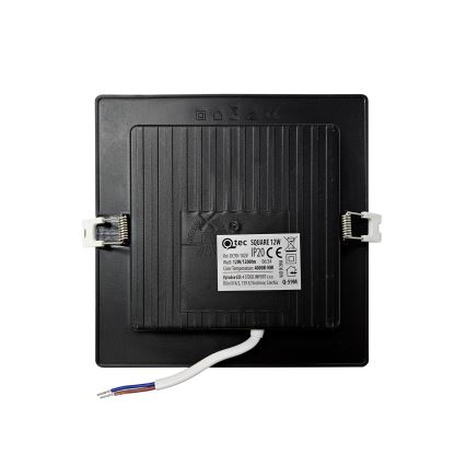 Lampada LED da incasso SQUARE LED/12W/230V 4000K 17x17 cm nero