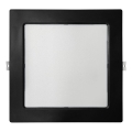 Lampada LED da incasso SQUARE LED/18W/230V 4000K 22x22 cm nero