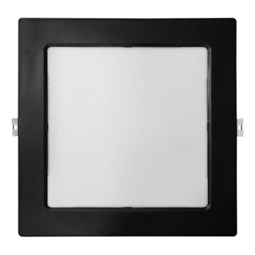 Lampada LED da incasso SQUARE LED/18W/230V 4000K 22x22 cm nero