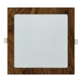 Lampada LED da incasso SQUARE LED/18W/230V 4200K 22x22 cm marrone