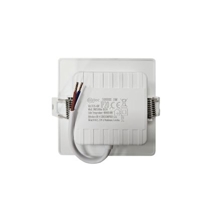 Lampada LED da incasso SQUARE LED/3W/230V 4000K 9x9 cm bianco