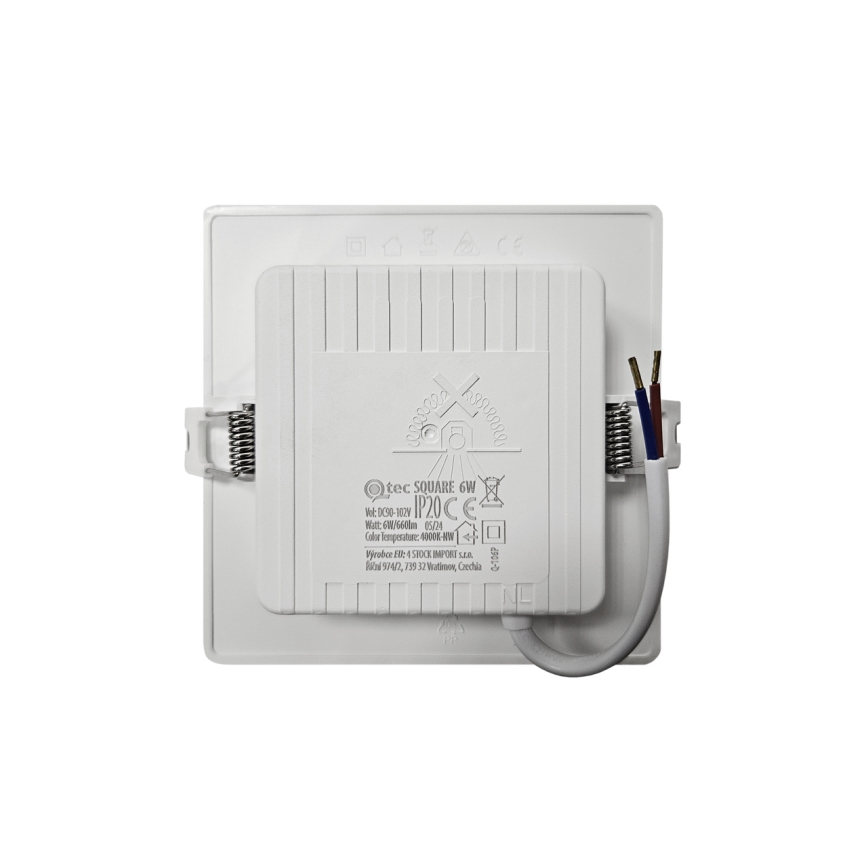 Lampada LED da incasso SQUARE LED/6W/230V 4000K 12x12 cm bianco