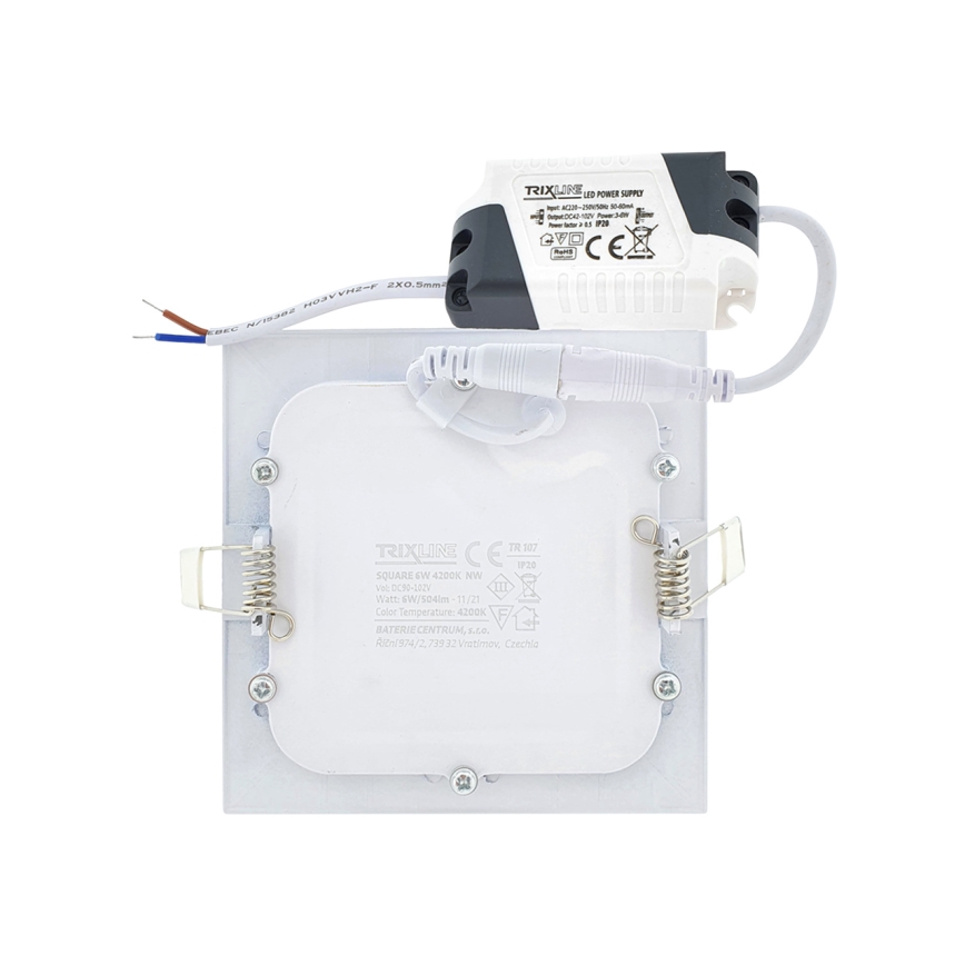 Lampada LED da incasso SQUARE LED/6W/230V 4200K 11,8x11,8 cm bianco