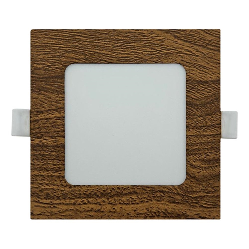 Lampada LED da incasso SQUARE LED/6W/230V 4200K 11,8x11,8 cm marrone