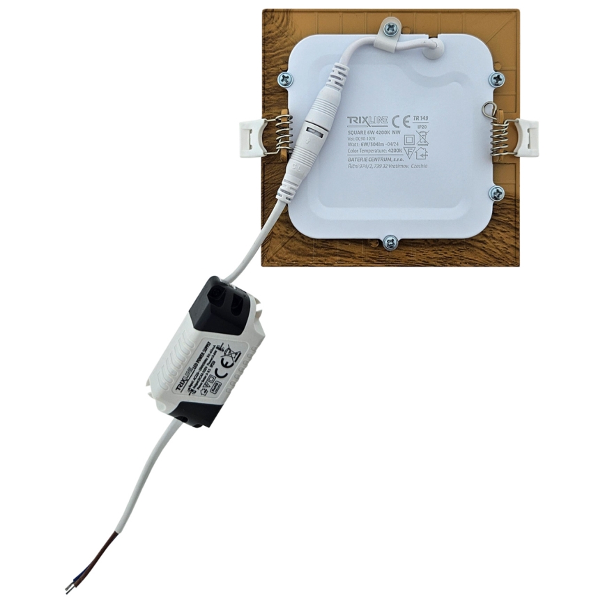 Lampada LED da incasso SQUARE LED/6W/230V 4200K 11,8x11,8 cm marrone
