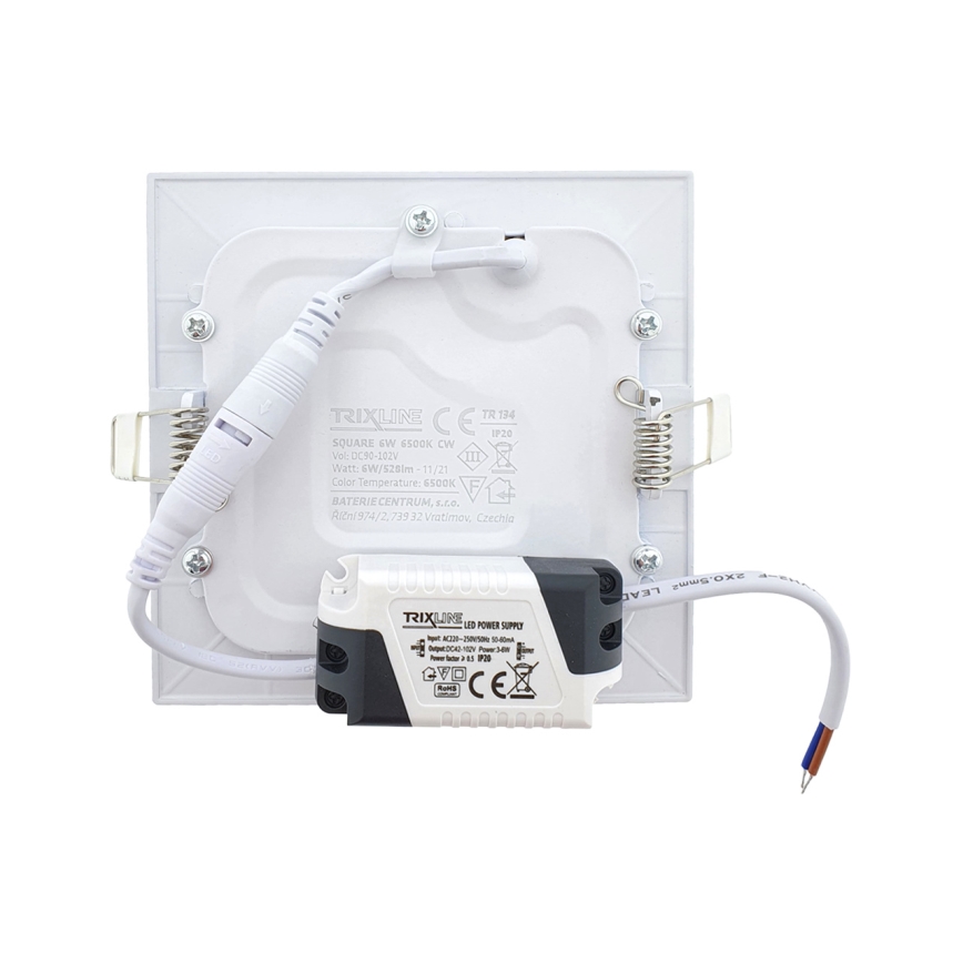 Lampada LED da incasso SQUARE LED/6W/230V 6500K 11,8x11,8 cm bianco