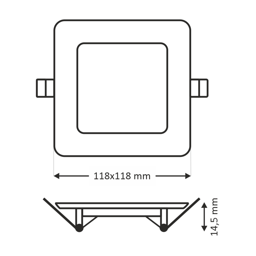 Lampada LED da incasso SQUARE LED/6W/230V 6500K 11,8x11,8 cm bianco