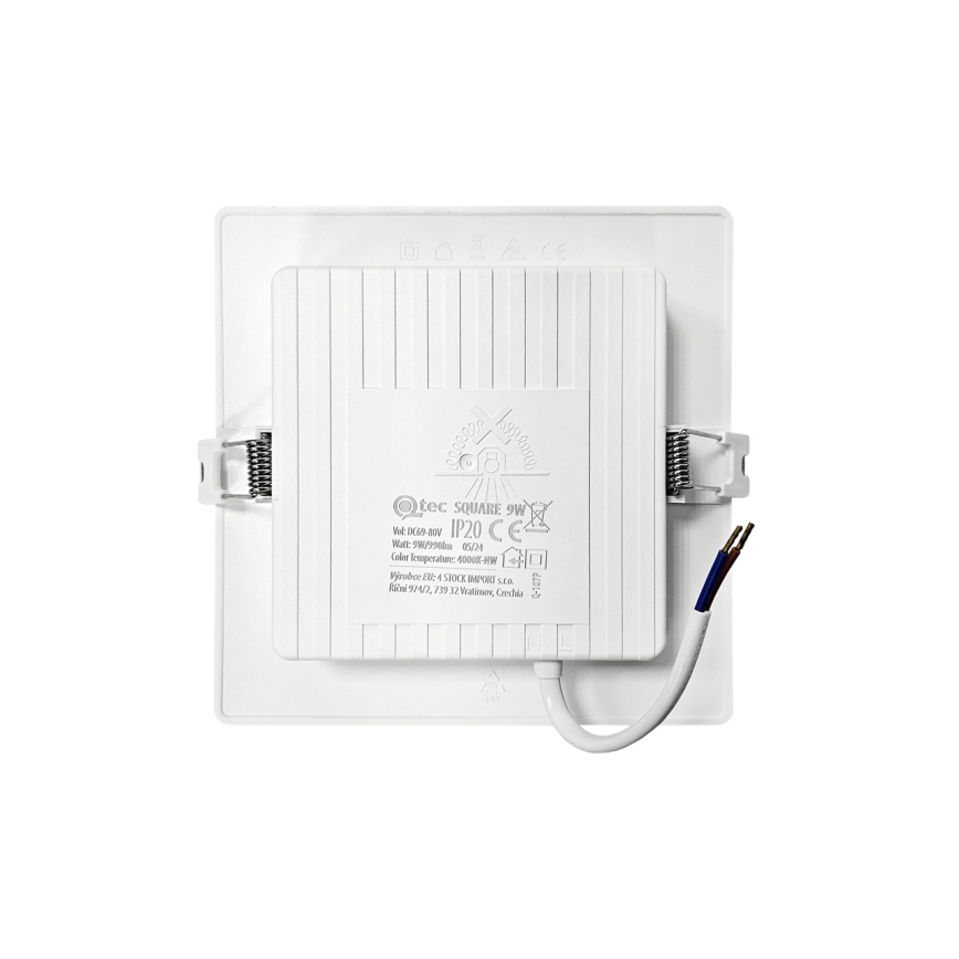 Lampada LED da incasso SQUARE LED/9W/230V 4000K 14,5x14,5 cm bianco