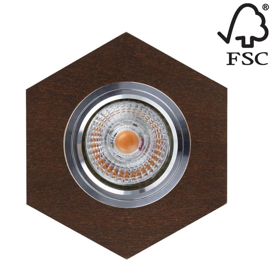 Lampada LED da incasso VITAR 1xGU10/5W/230V CRI 90 faggio – FSC certificato