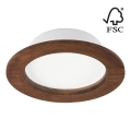 Lampada LED da incasso WOODY SPOT LED/12,5W/230V 3000K ciliegio ø 16 cm
