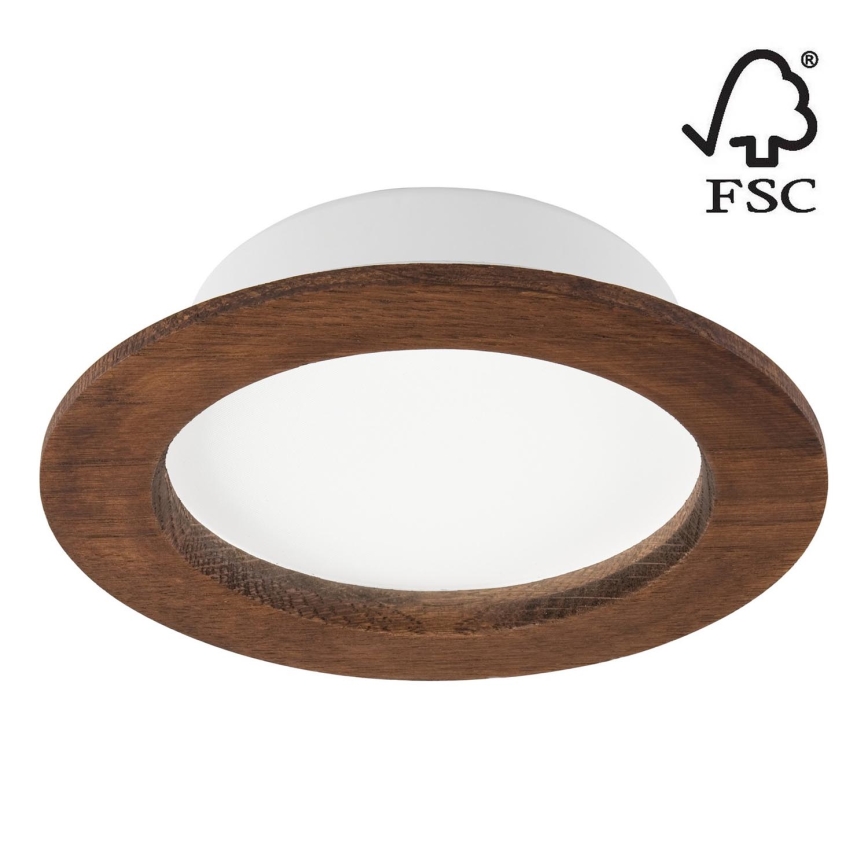 Lampada LED da incasso WOODY SPOT LED/12,5W/230V 3000K ciliegio ø 16 cm