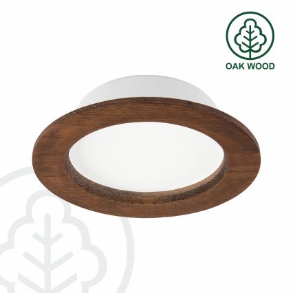 Lampada LED da incasso WOODY SPOT LED/12,5W/230V 3000K ciliegio ø 16 cm