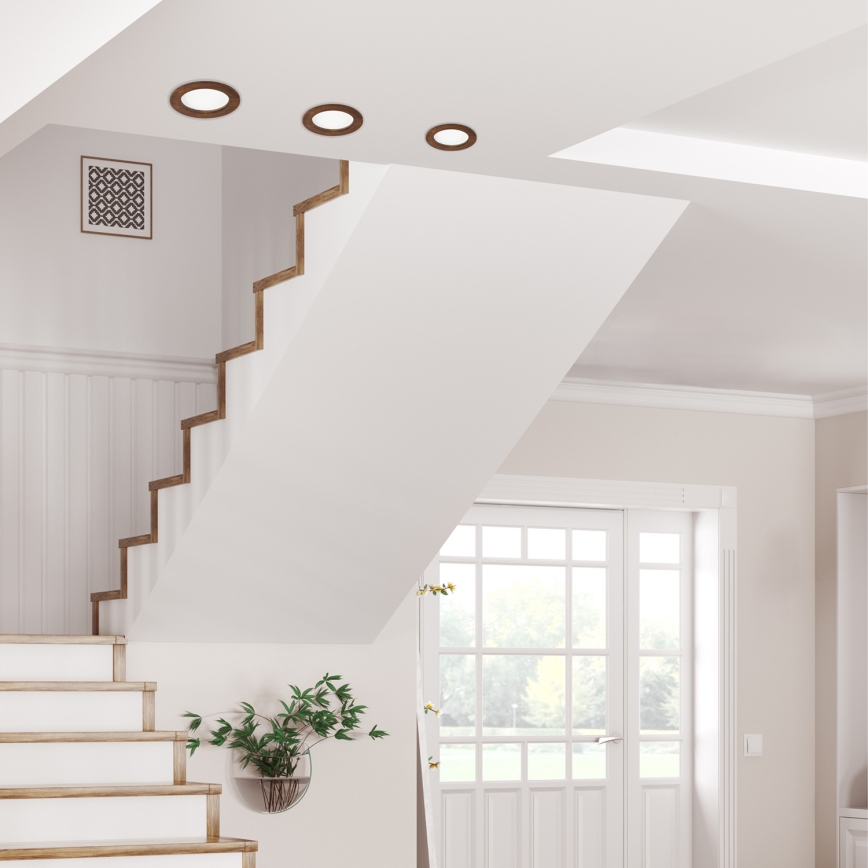 Lampada LED da incasso WOODY SPOT LED/12,5W/230V 3000K ciliegio ø 16 cm
