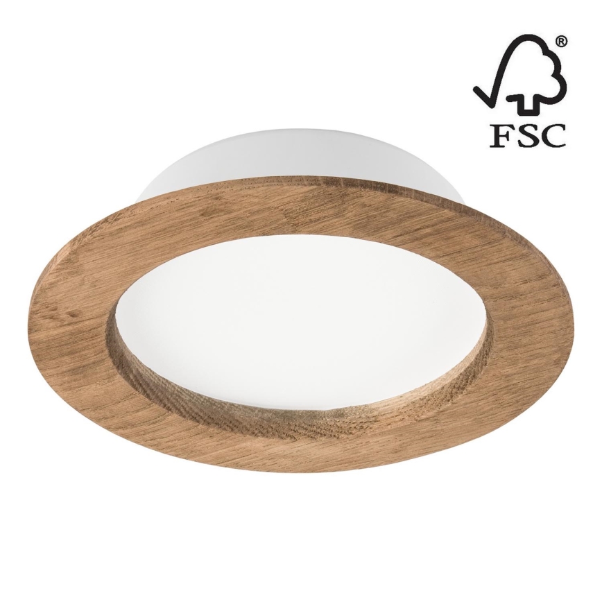Lampada LED da incasso WOODY SPOT LED/12,5W/230V 3000K noce ø 16 cm