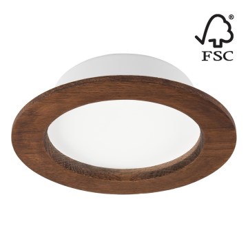 Lampada LED da incasso WOODY SPOT LED/12,5W/230V 4000K ciliegio ø 16 cm