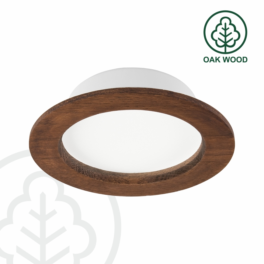 Lampada LED da incasso WOODY SPOT LED/12,5W/230V 4000K ciliegio ø 16 cm