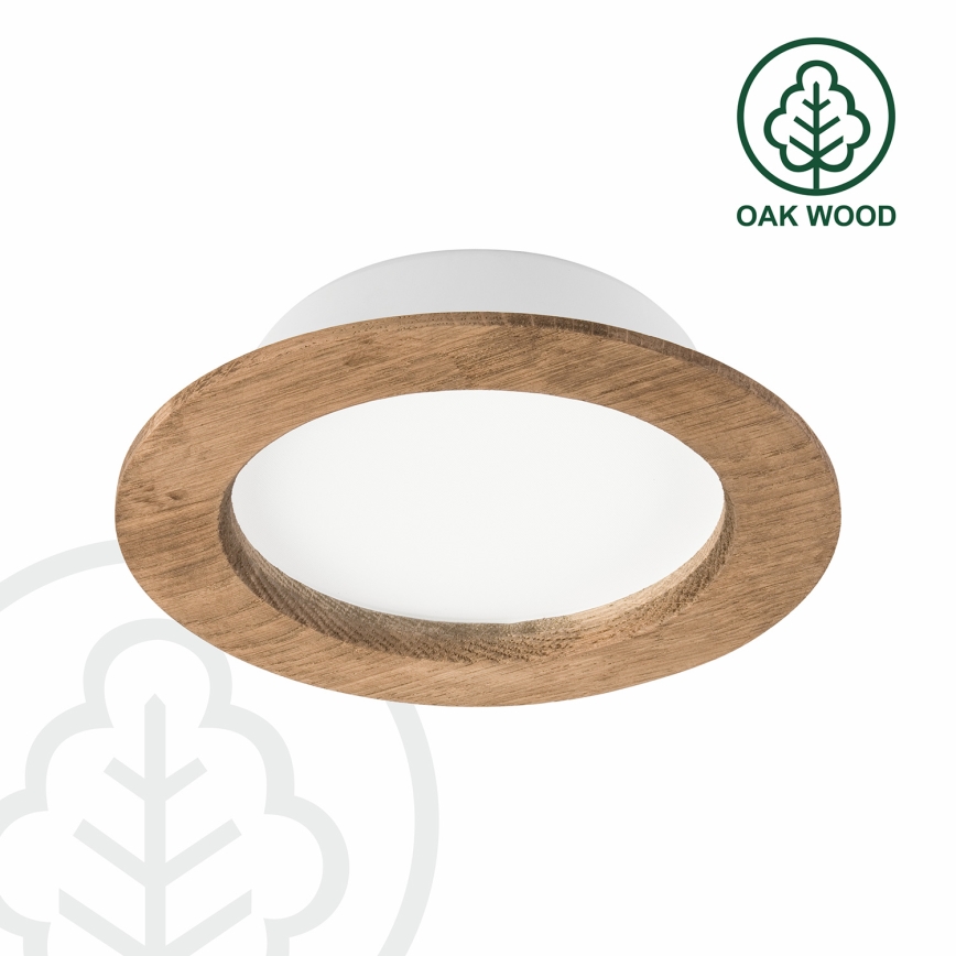 Lampada LED da incasso WOODY SPOT LED/12,5W/230V 4000K noce ø 16 cm