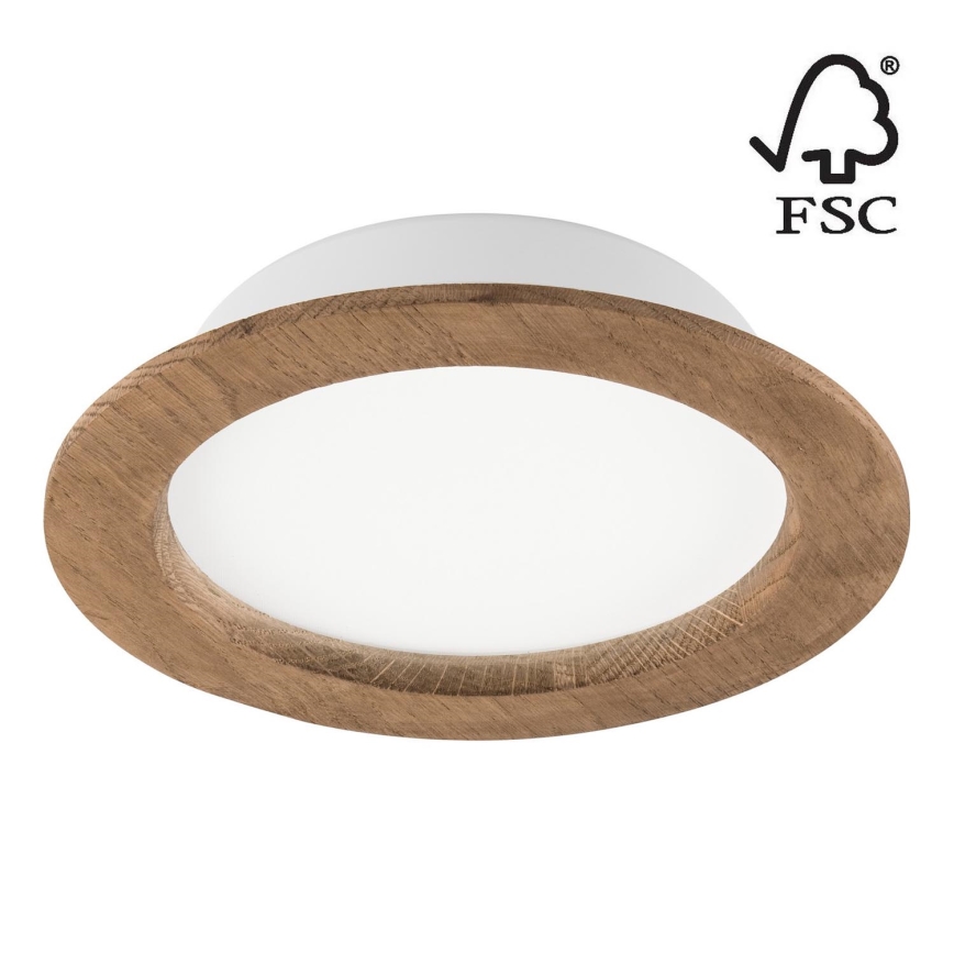 Lampada LED da incasso WOODY SPOT LED/16,5W/230V 4000K noce ø 18,5 cm