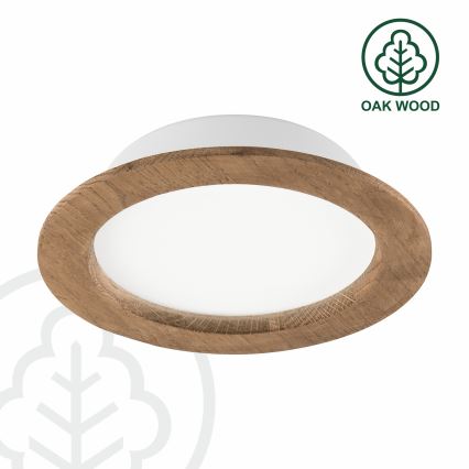 Lampada LED da incasso WOODY SPOT LED/16,5W/230V 4000K noce ø 18,5 cm