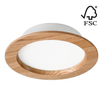 Lampada LED da incasso WOODY SPOT LED/16,5W/230V 4000K quercia ø 18,5 cm