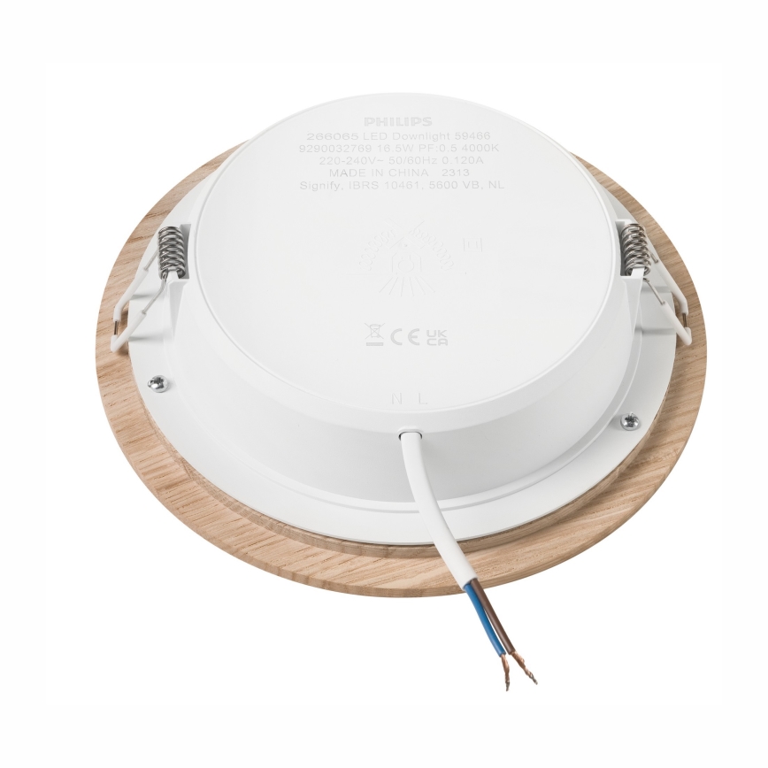 Lampada LED da incasso WOODY SPOT LED/16,5W/230V 4000K quercia ø 18,5 cm