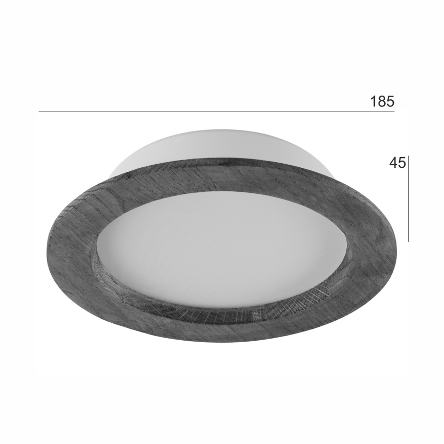 Lampada LED da incasso WOODY SPOT LED/16,5W/230V 4000K quercia ø 18,5 cm