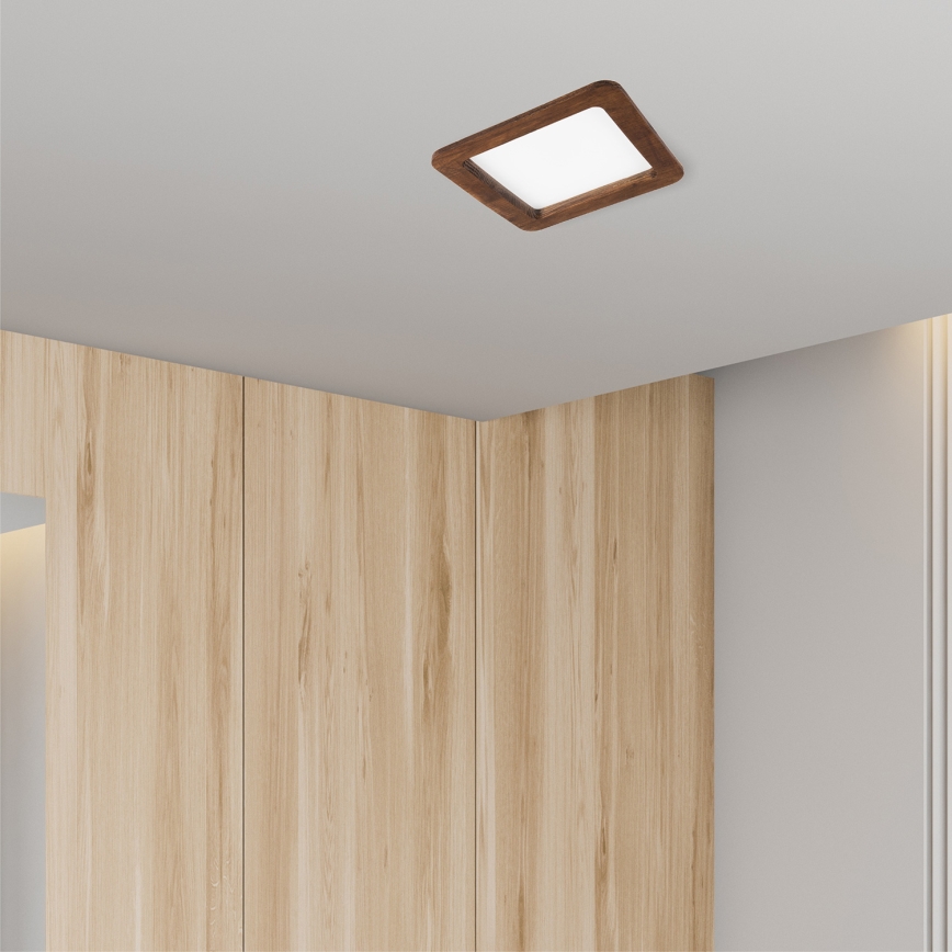 Lampada LED da incasso WOODY SPOT LED/17W/230V 3000K ciliegio 18,5x18,5 cm
