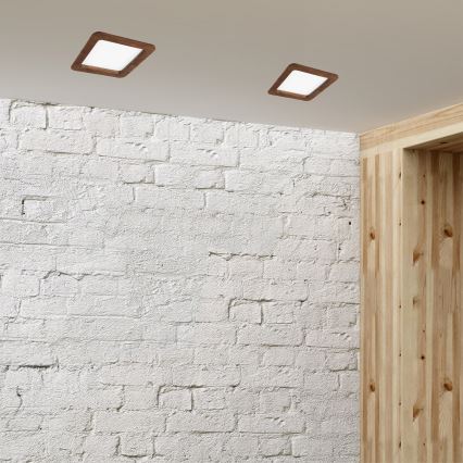 Lampada LED da incasso WOODY SPOT LED/17W/230V 3000K ciliegio 18,5x18,5 cm