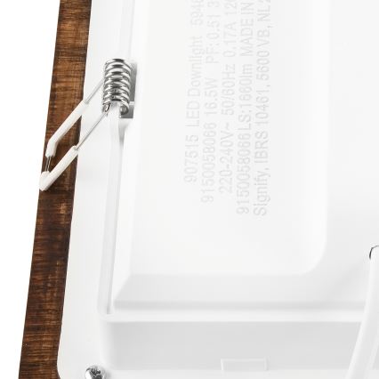 Lampada LED da incasso WOODY SPOT LED/17W/230V 3000K ciliegio 18,5x18,5 cm