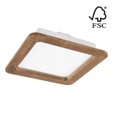 Lampada LED da incasso WOODY SPOT LED/17W/230V 3000K noce 18,5x18,5 cm