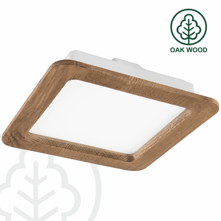 Lampada LED da incasso WOODY SPOT LED/17W/230V 3000K noce 18,5x18,5 cm