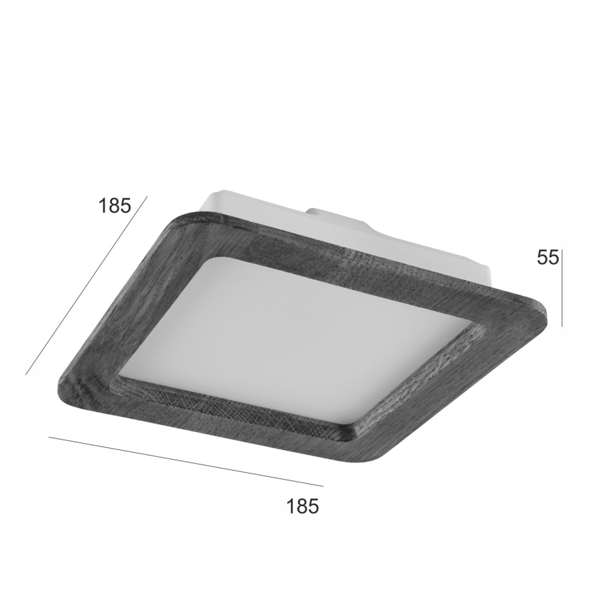 Lampada LED da incasso WOODY SPOT LED/17W/230V 3000K quercia 18,5x18,5 cm