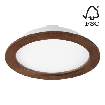 Lampada LED da incasso WOODY SPOT LED/23,5W/230V 4000K ciliegio ø 23,5 cm