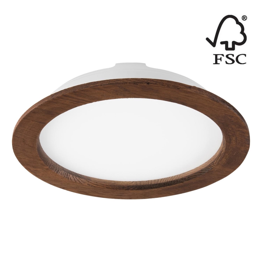 Lampada LED da incasso WOODY SPOT LED/23,5W/230V 4000K ciliegio ø 23,5 cm