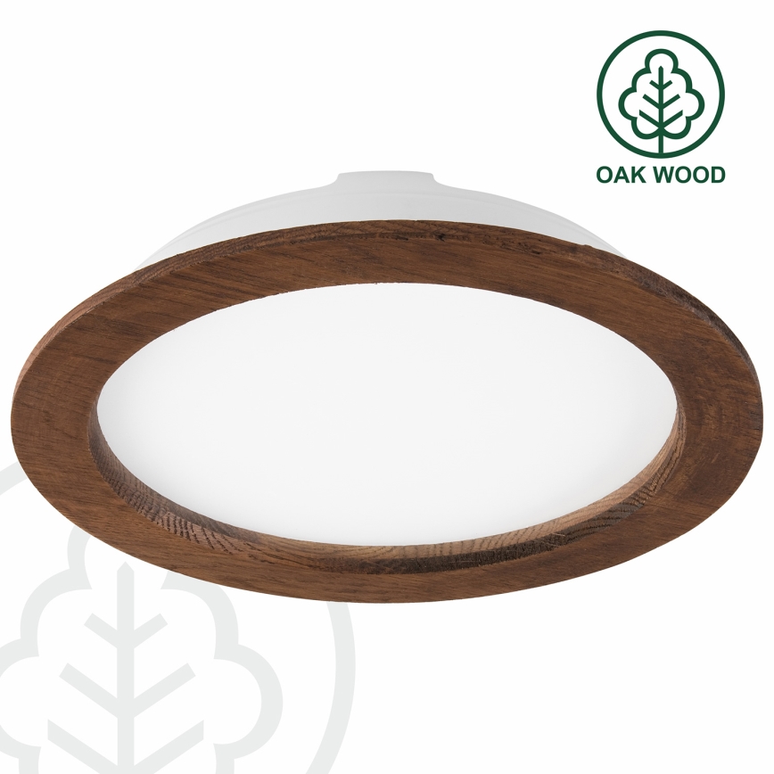 Lampada LED da incasso WOODY SPOT LED/23,5W/230V 4000K ciliegio ø 23,5 cm