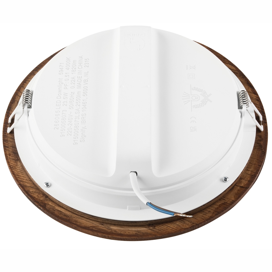 Lampada LED da incasso WOODY SPOT LED/23,5W/230V 4000K ciliegio ø 23,5 cm