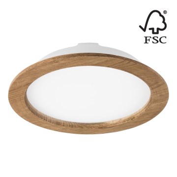 Lampada LED da incasso WOODY SPOT LED/23,5W/230V 4000K noce ø 23,5 cm